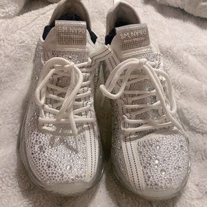 Steve Madden White Knit Sneakers